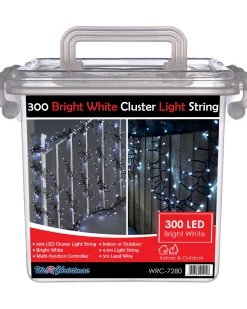 180 Chasing Cluster Light String, Bright White