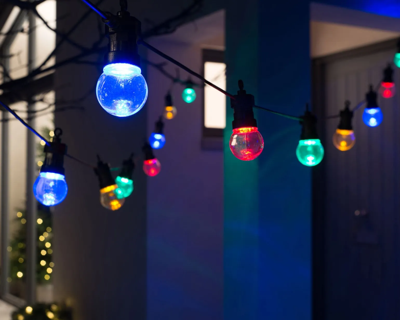 20 LED Connectable Festoon Light String, Multi-Colour, 7.7 M
