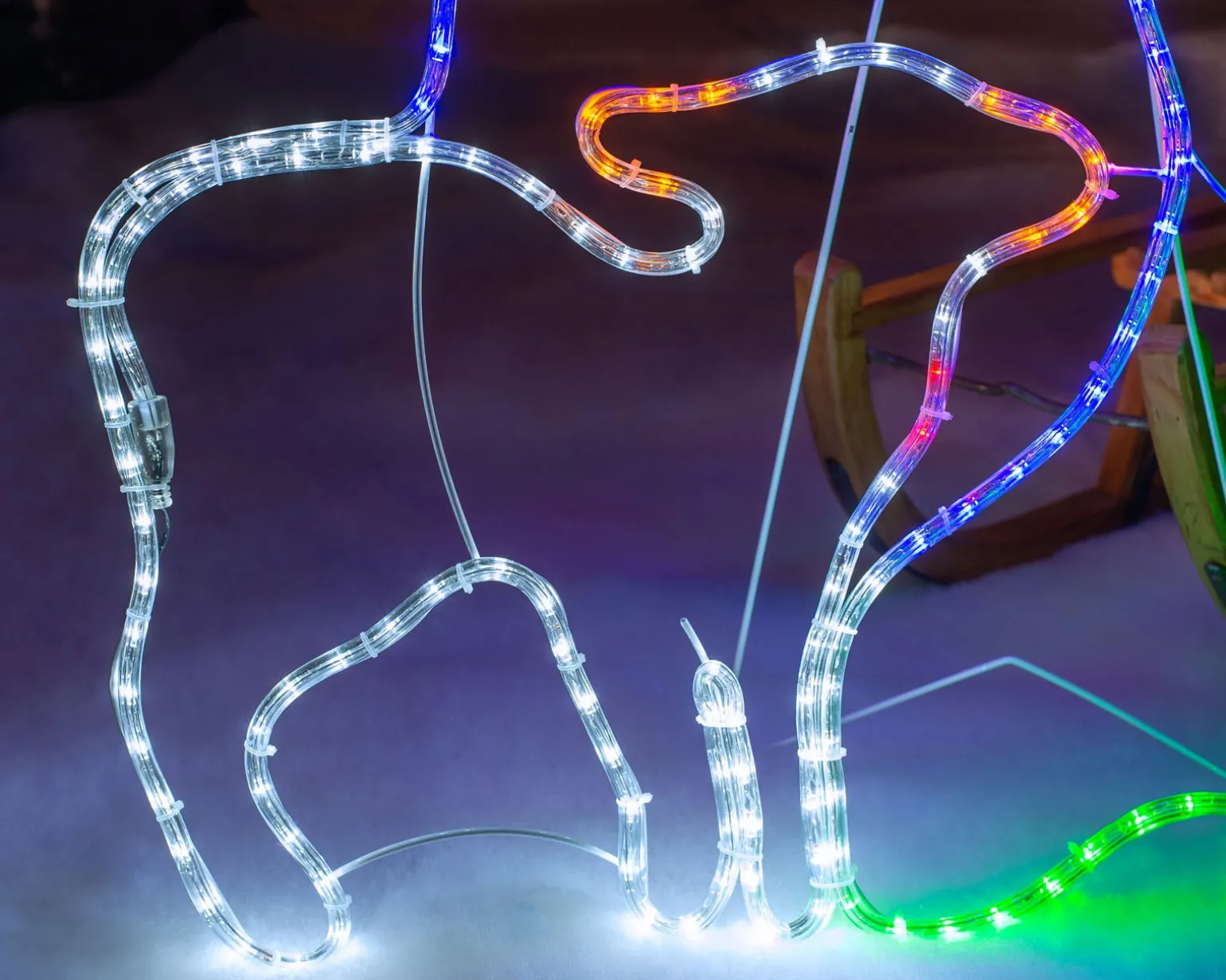 3 Wise Men Neon Rope Light Silhouette, 121 Cm