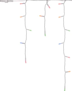 Connectable Icicle 100 LED Christmas Lights, Multi-Coloured