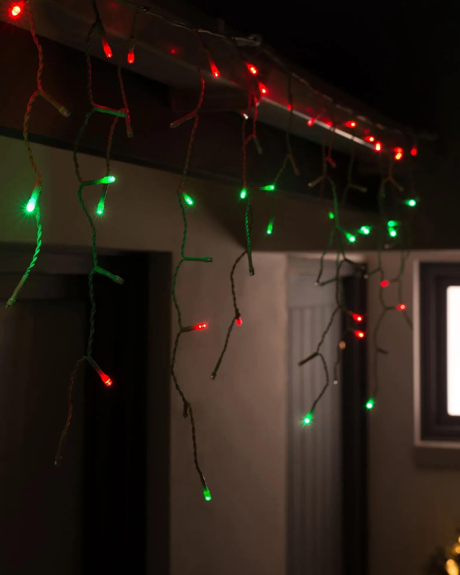 Connectable Icicle 100 LED Christmas Lights, Multi-Coloured