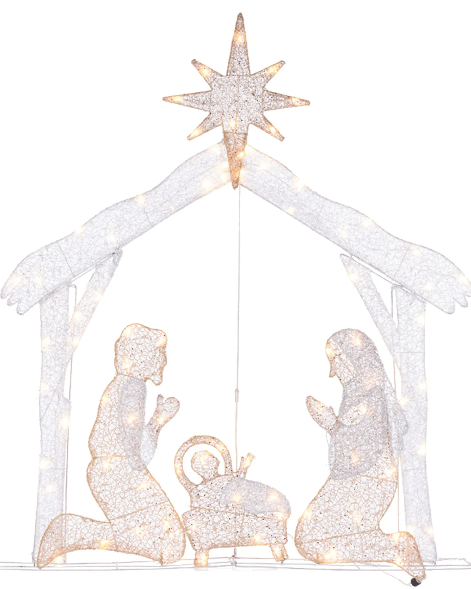2D Mesh Nativity Set, 130 Cm