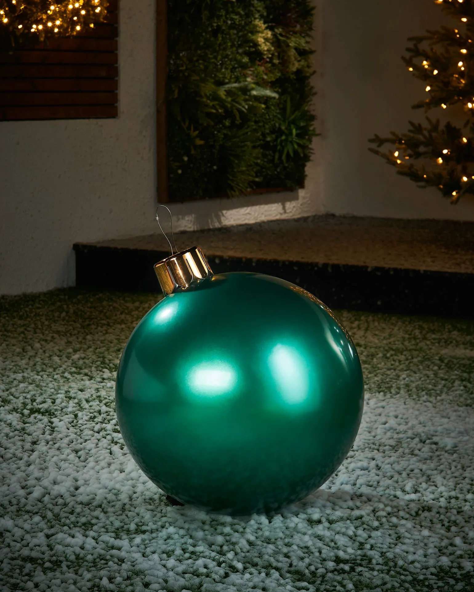 Inflatable Christmas Bauble, Green, 45 Cm