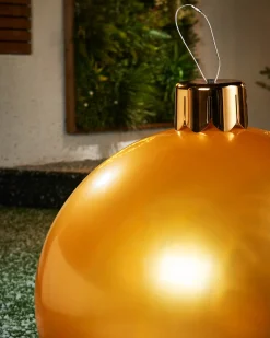Inflatable Christmas Bauble, Gold, 66 Cm