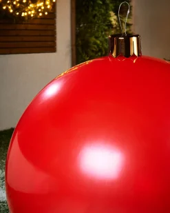 Inflatable Christmas Bauble, Red, 76 Cm