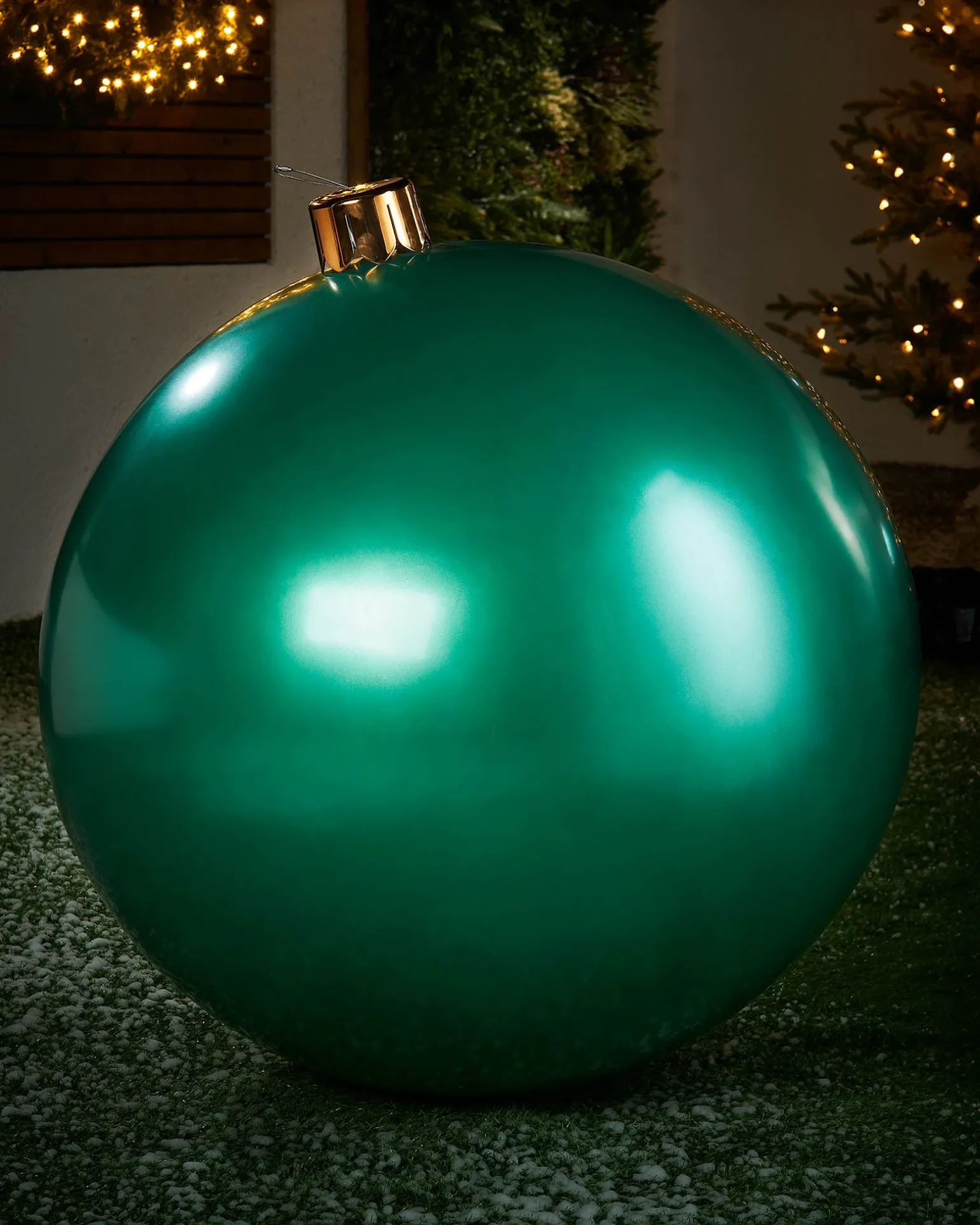 Inflatable Christmas Bauble, Green, 76 Cm
