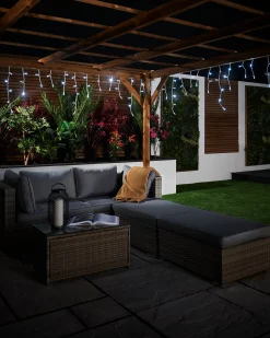 LINK PRO Twinkling LED Icicle Lights, White