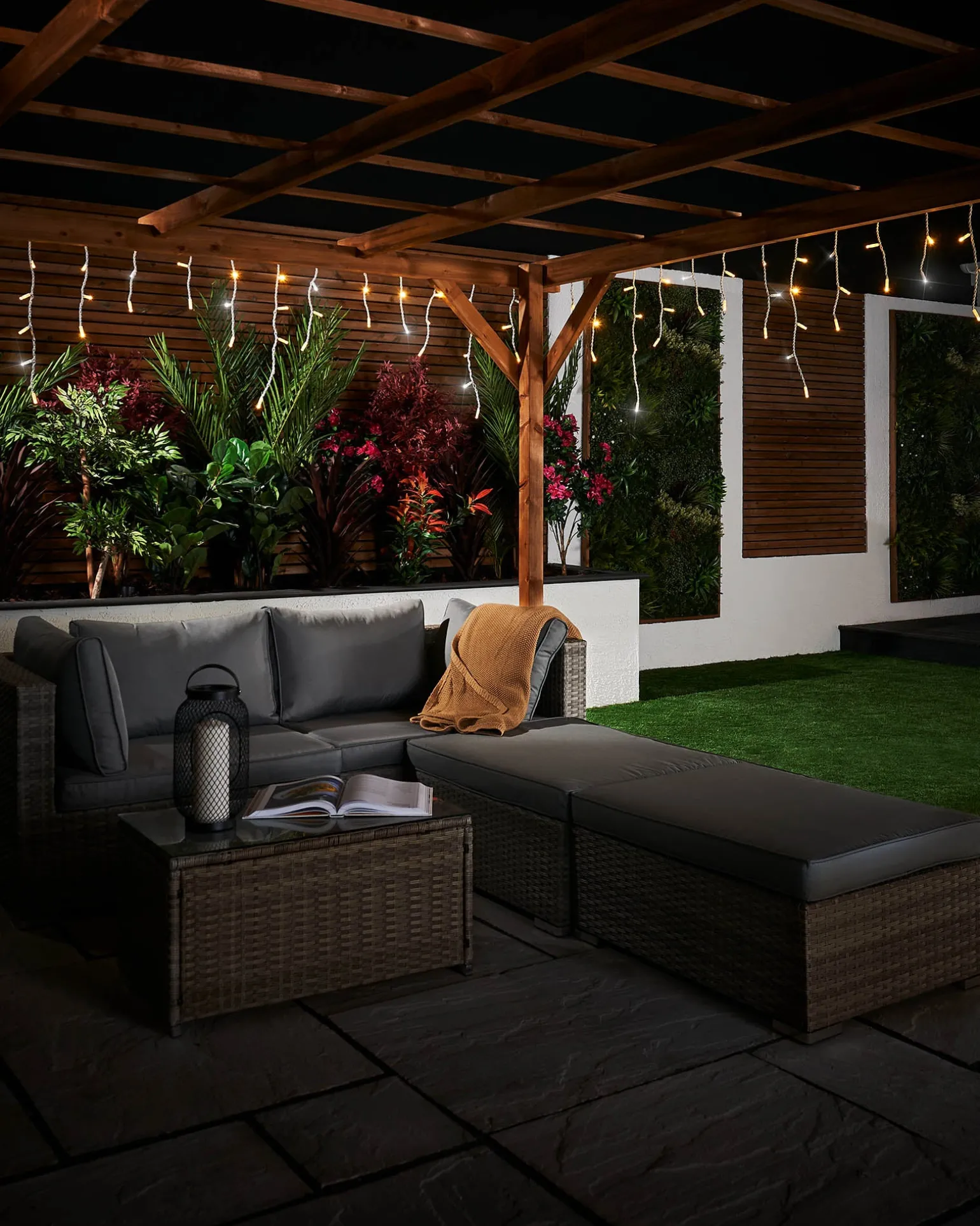 LINK PRO Twinkling LED Icicle Lights, Warm White / White