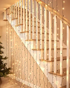 LINK UP LED Curtain Lights, Black Cable, 2 M X 2.5 M, Warm White