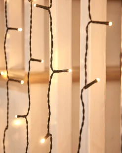 LINK UP LED Curtain Lights, Black Cable, 2 M X 2.5 M, Warm White
