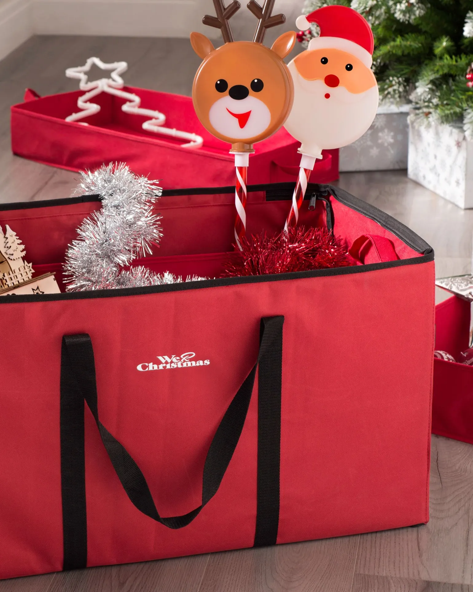 Ornament And Decorations Storage Box, Red, 38 Cm