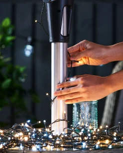 Outdoor Multi-Function 120 LED Light String, Warm White & Ice White