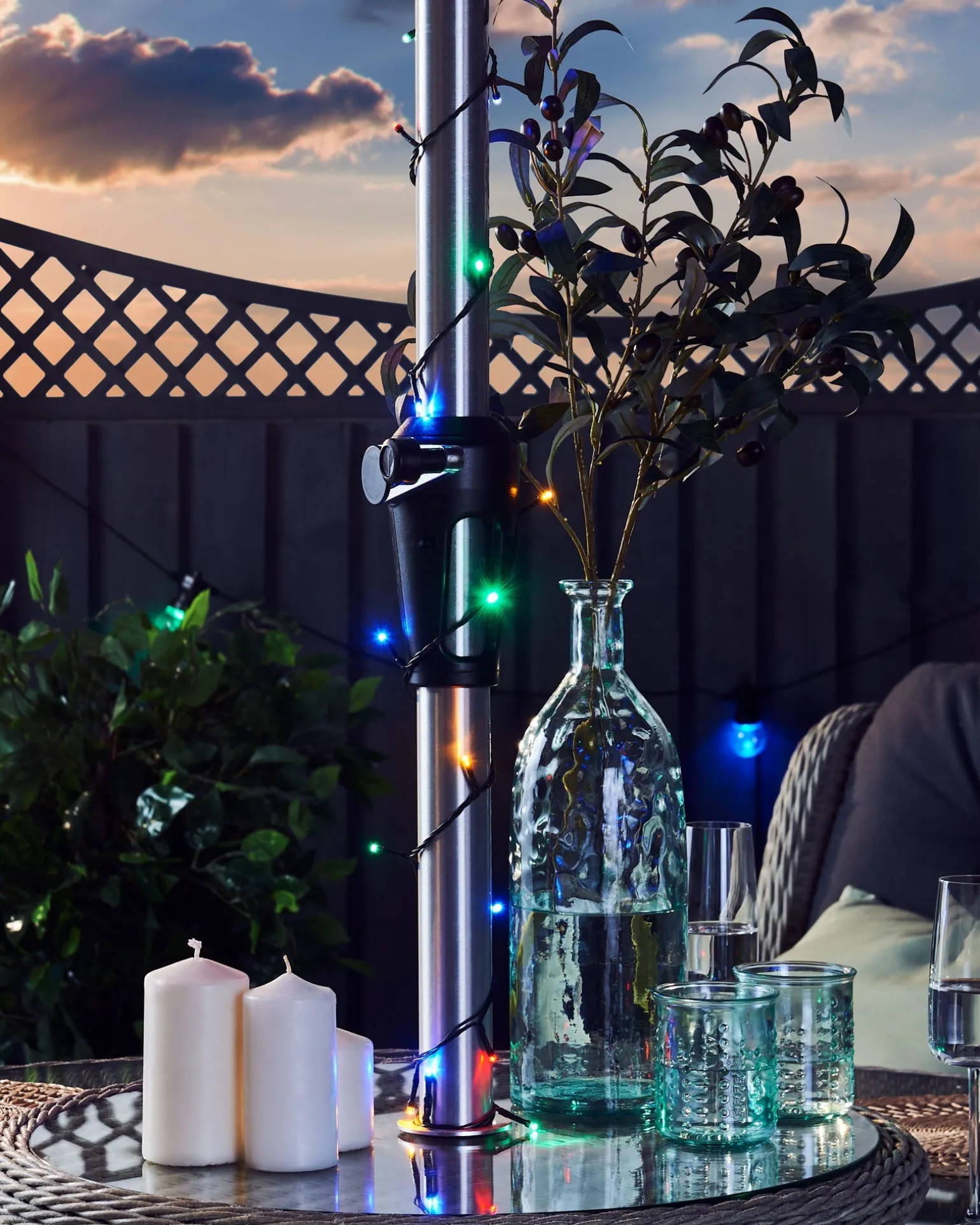Outdoor Multi-Function 360 LED Light String, Multi Colour