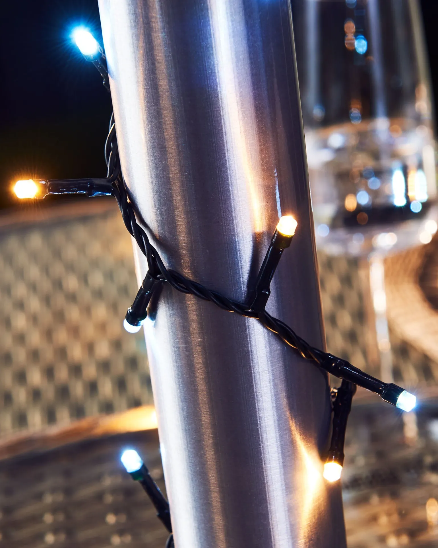 Outdoor Multi-Function 360 LED Light String, Warm White & Ice White
