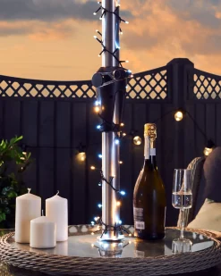 Outdoor Multi-Function 960 LED Light String, Warm White & Ice White