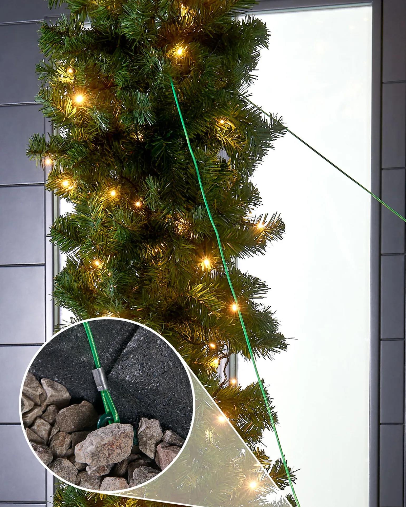 Pre-Lit Arch Doorway Garland, 8 Ft