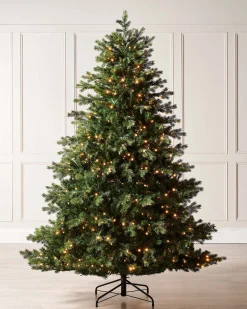 Pre-Lit Balsam Fir Christmas Tree, 6 Ft