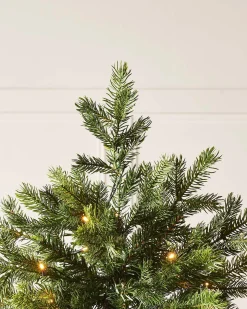 Pre-Lit Balsam Fir Christmas Tree, 6 Ft