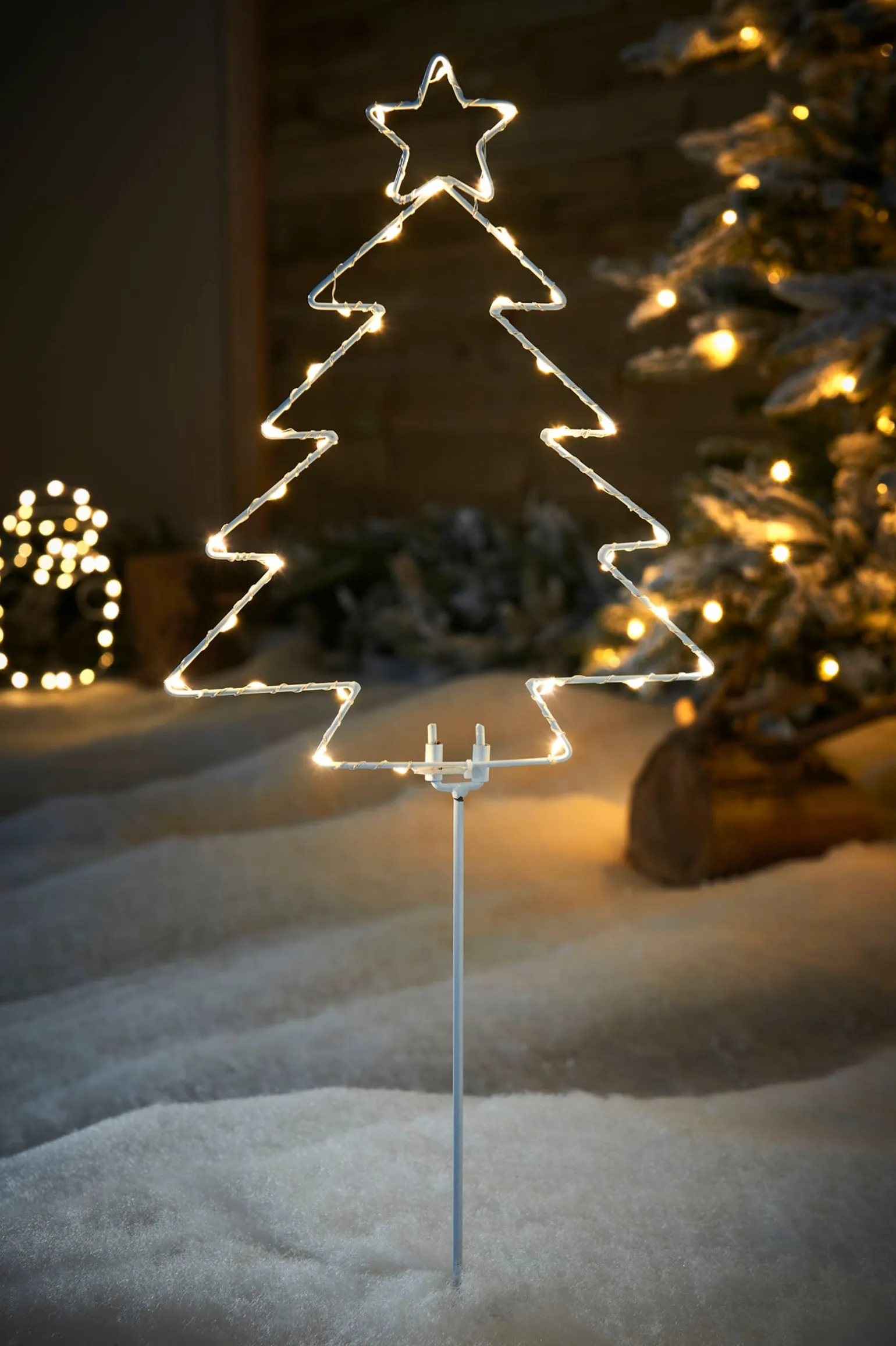 Pre-Lit Christmas Tree Pathway Stake Light, 60 Cm