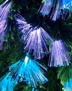 Pre-Lit Colour Changing Fibre Optic Christmas Tree, 6 Ft