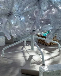 Pre-Lit Deluxe White Pine Multi-Function Christmas Tree, 8 Ft