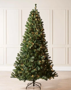 Pre-Lit Emerald Spruce Christmas Tree, Warm White, 7 Ft