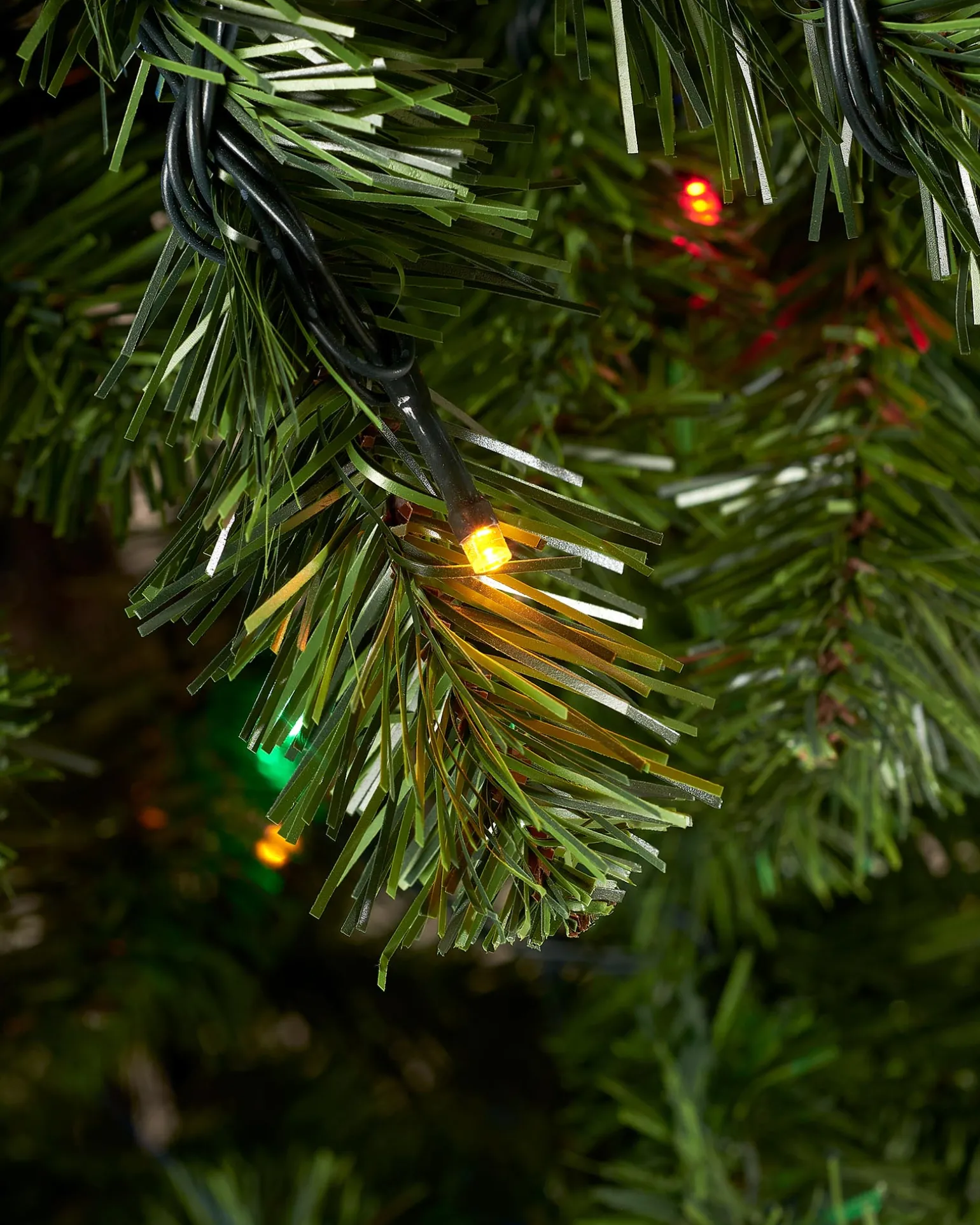 Pre-Lit Emerald Spruce Christmas Tree, Multi Colour, 6 Ft