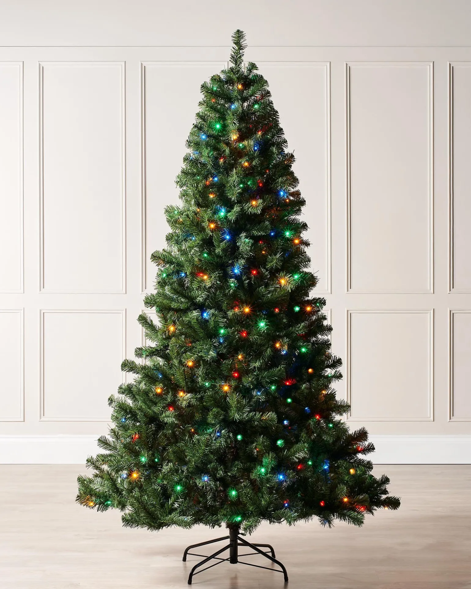 Pre-Lit Emerald Spruce Christmas Tree, Multi Colour, 7 Ft