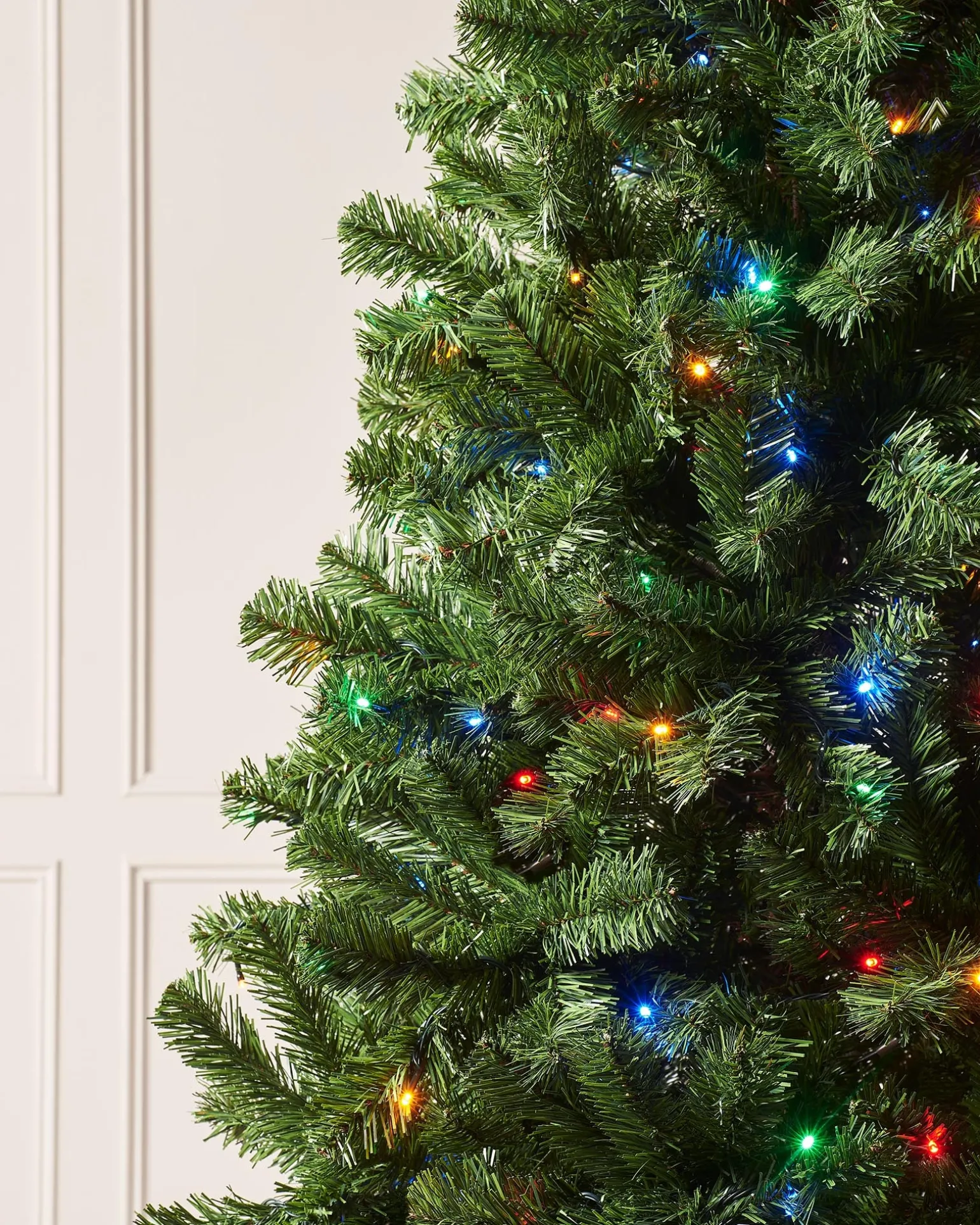 Pre-Lit Emerald Spruce Christmas Tree, Multi Colour, 7 Ft