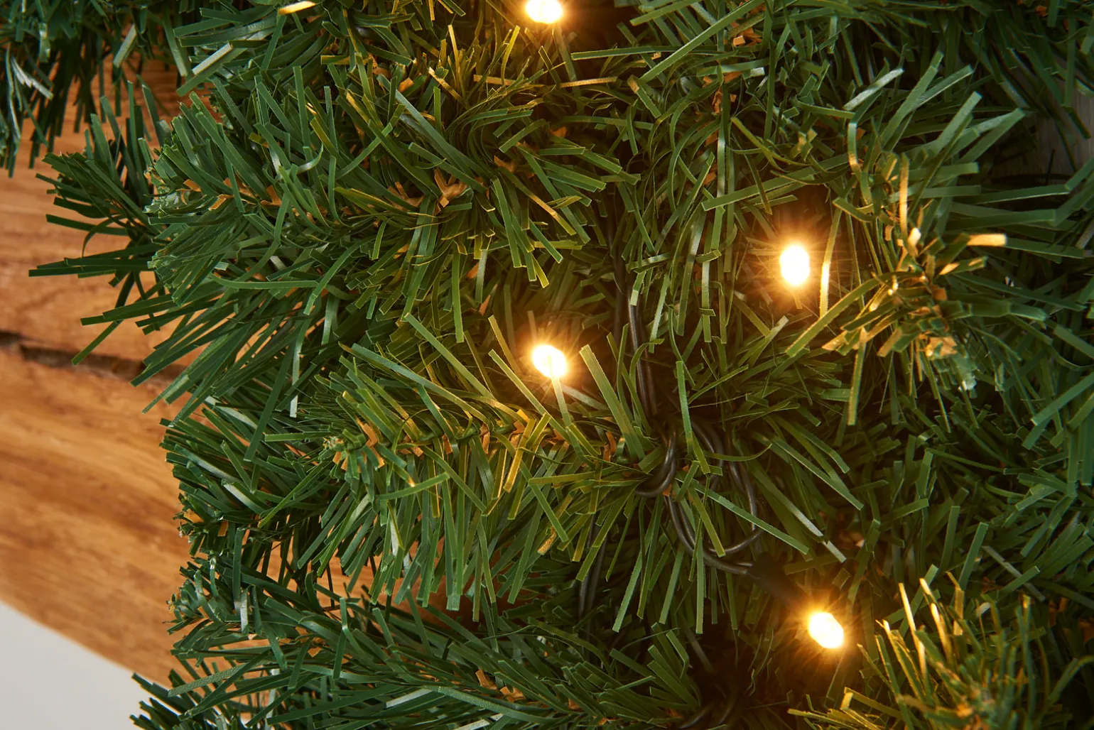 Pre-Lit Extra Thick Pine Garland, 9 Ft