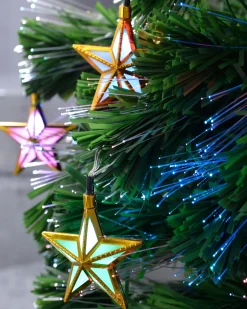 Pre-Lit Fibre Optic Christmas Tree With Tree Topper, 7 Ft