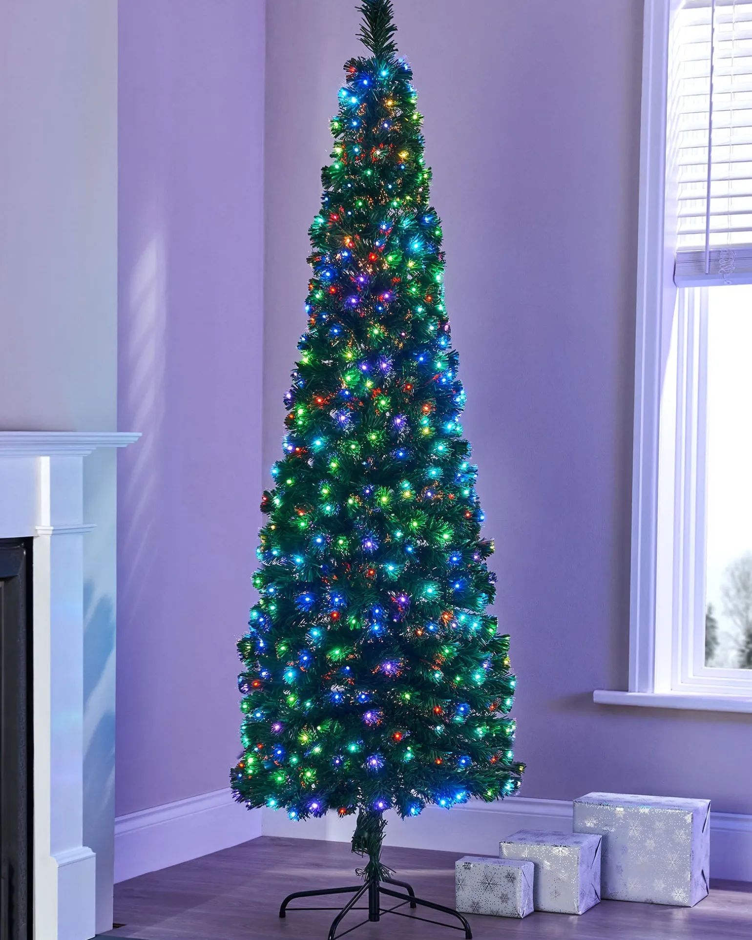 Pre-Lit Fibre Optic Multi-Colour Christmas Tree, 5 Ft