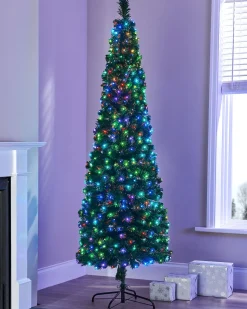 Pre-Lit Fibre Optic Multi-Colour Christmas Tree, 7 Ft