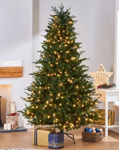 Pre-Lit Grand Alaskan Fir Christmas Tree, 7 Ft
