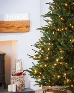 Pre-lit Grand Alaskan Fir Christmas Tree, 8 Ft