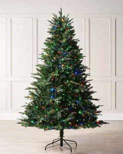 Pre-lit Grand Alaskan Fir Christmas Tree, Dual Multi Colour, 5 Ft