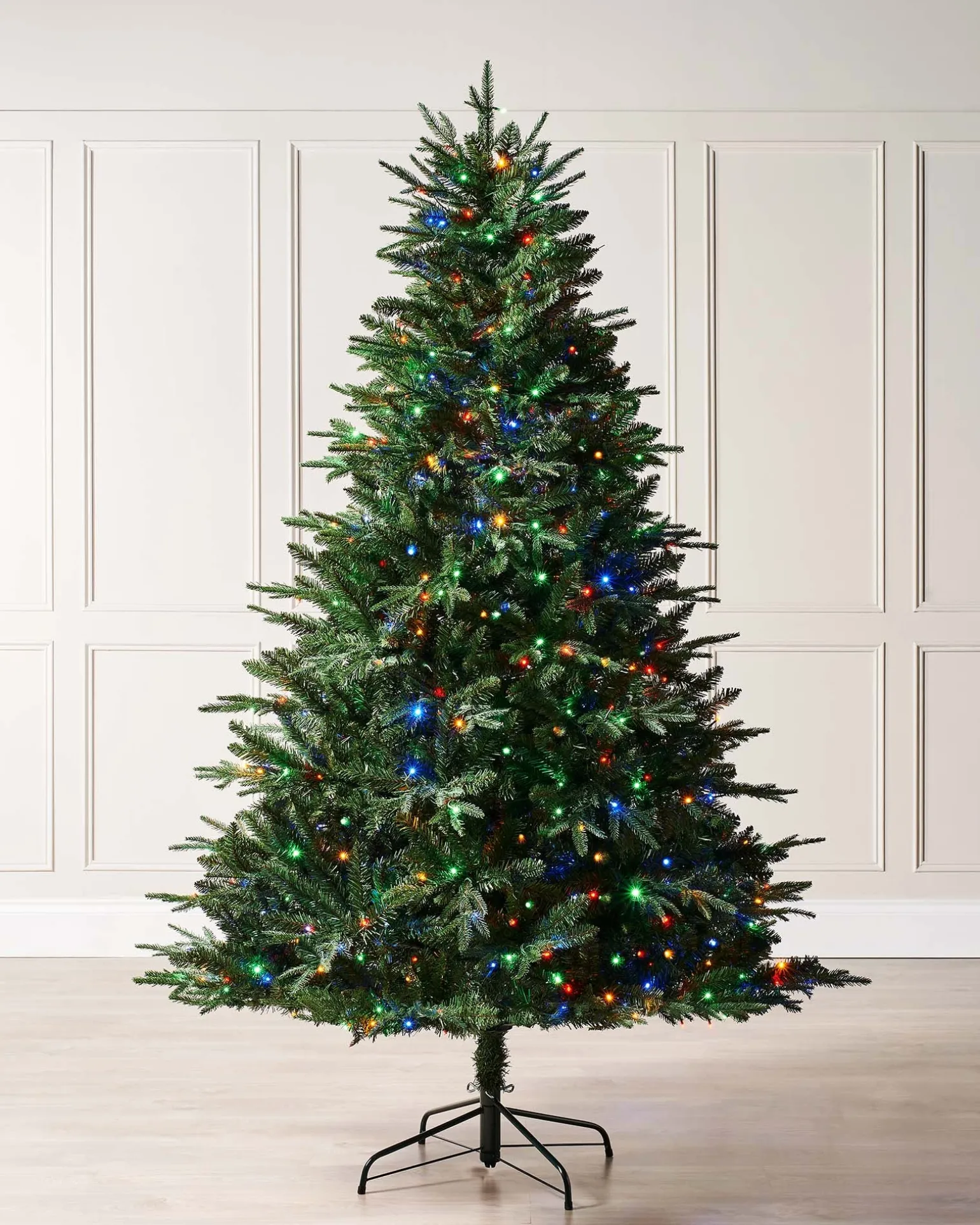 Pre-lit Grand Alaskan Fir Christmas Tree, Dual Multi Colour, 6 Ft