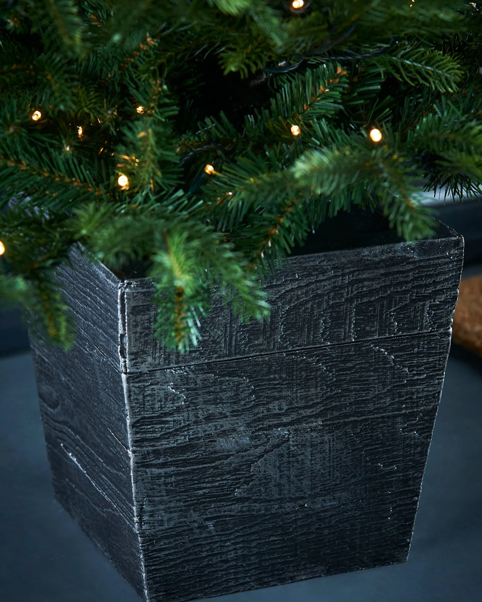 Pre-Lit Grand Fir Potted Christmas Tree, 4 Ft