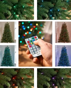 Pre-Lit Mixed Pine Christmas Tree With Remote Control Lights, 8 Ft