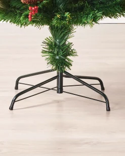 Pre-Lit Mixed Pine Fibre Optic Christmas Tree With LED Stars, 7 Ft