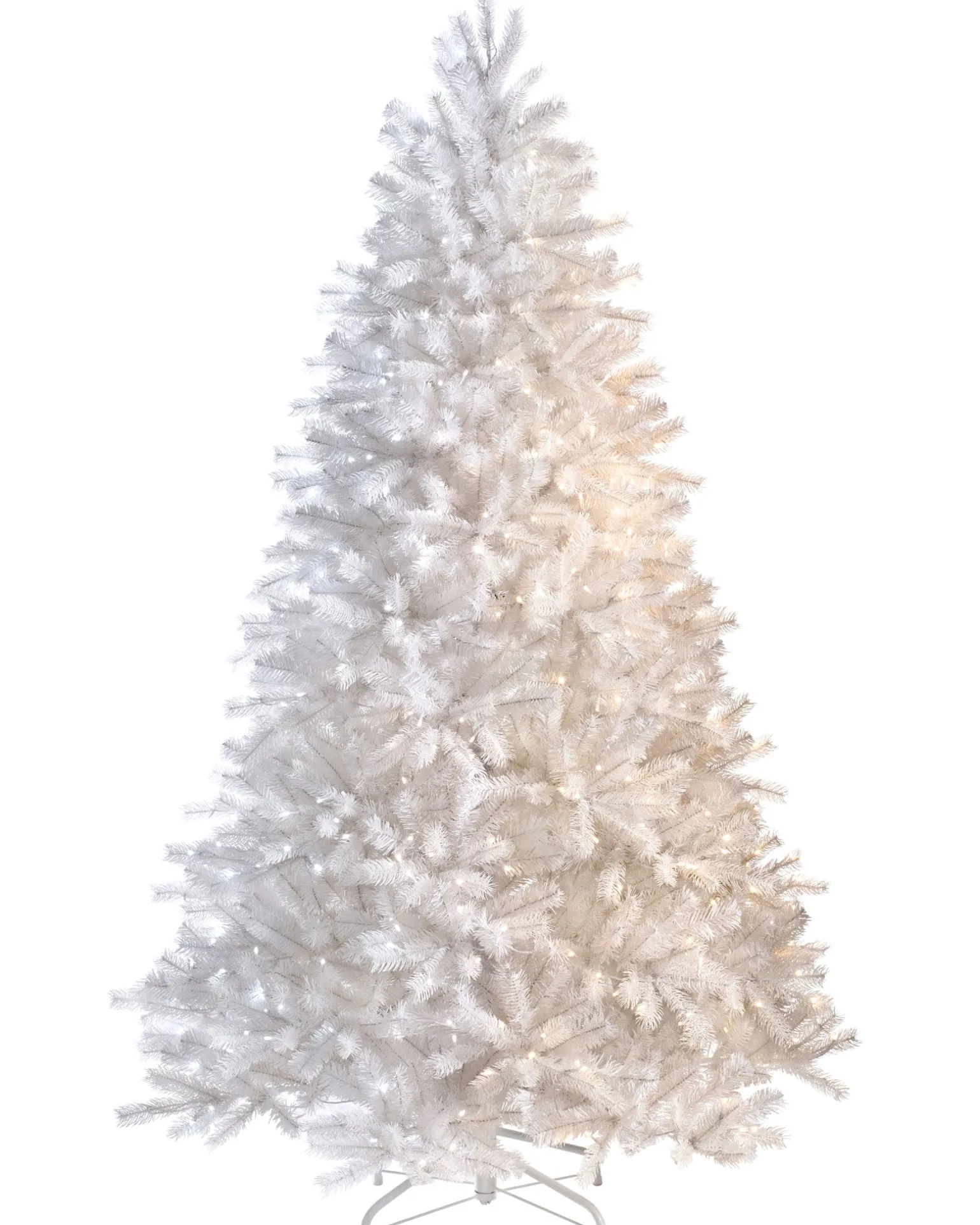 Pre-Lit Mixed Pine White Christmas Tree, 8 Ft