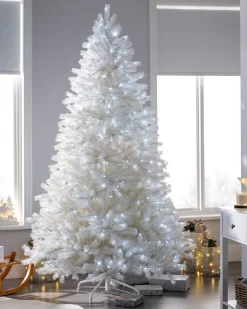Pre-Lit Mixed Pine White Christmas Tree, 10 Ft