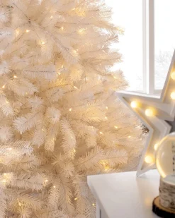 Pre-Lit Mixed Pine White Christmas Tree, 10 Ft