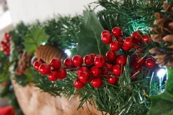 Pre-Lit Multi-Function Decorated Garland, 9 Ft