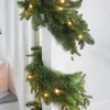 Pre-Lit Multi-Function Douglas Fir Garland, 18 Ft