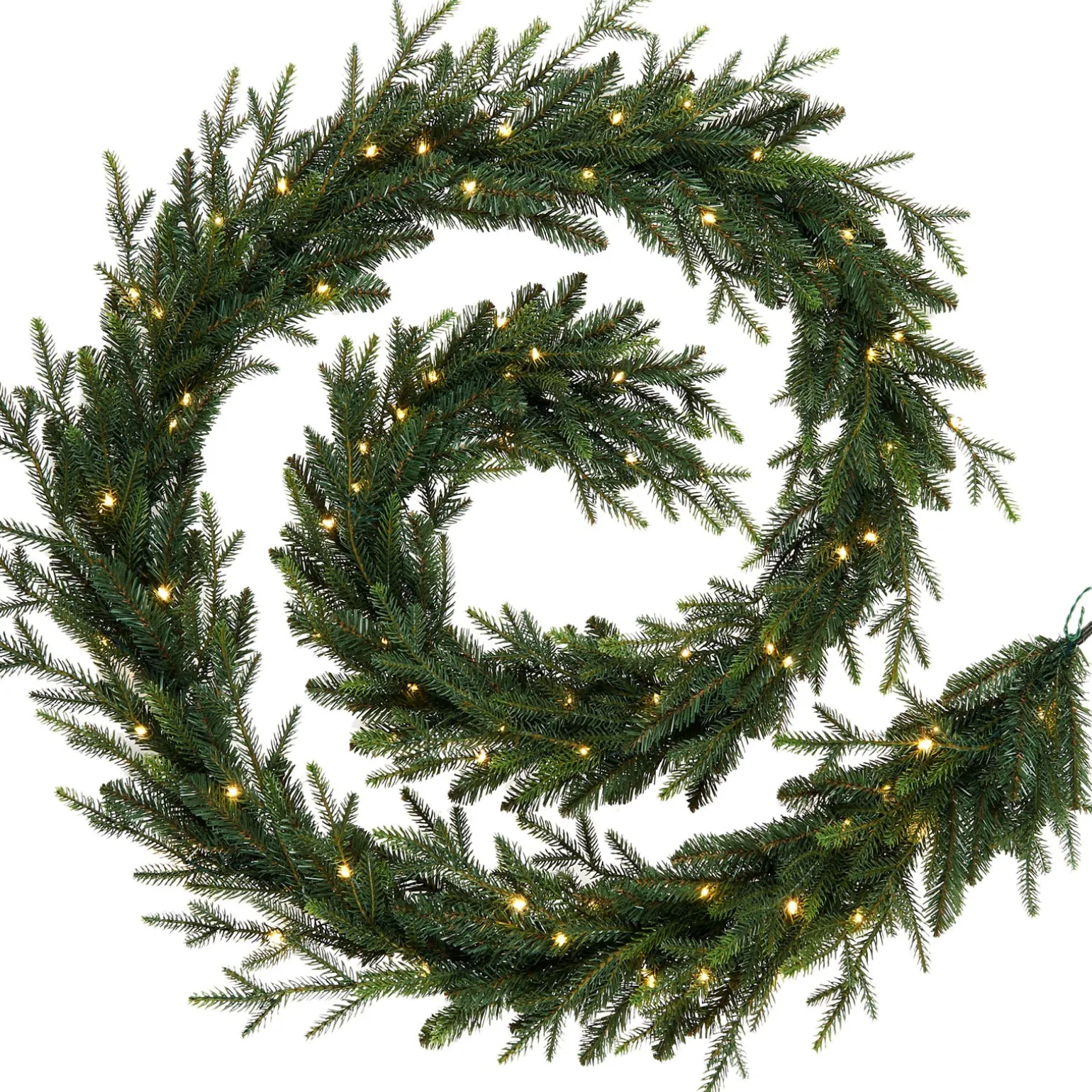 Pre-Lit Multi-Function Douglas Fir Garland, 18 Ft