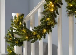 Pre-Lit Multi-Function Garland, 9 Ft