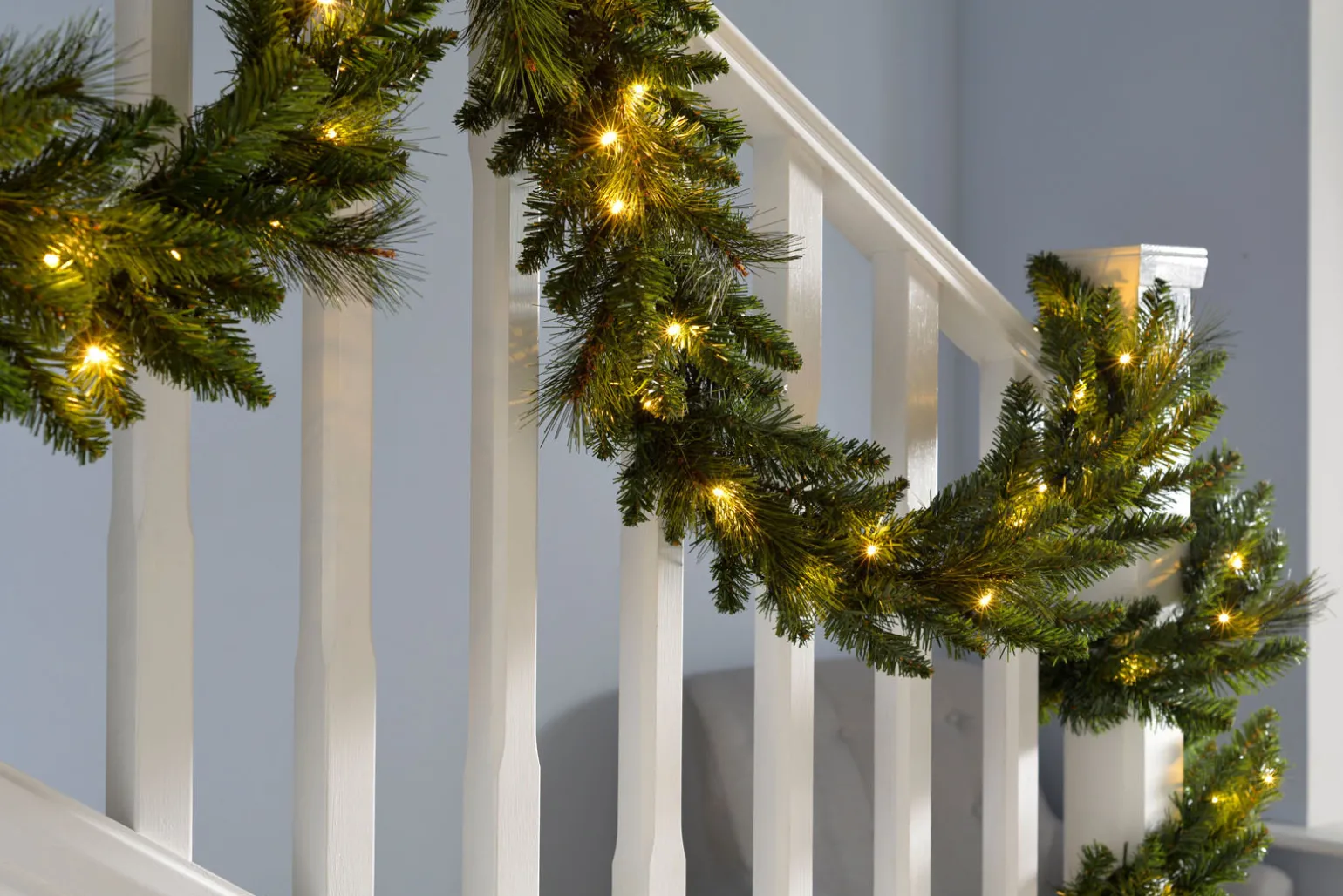 Pre-Lit Multi-Function Garland, 12 Ft