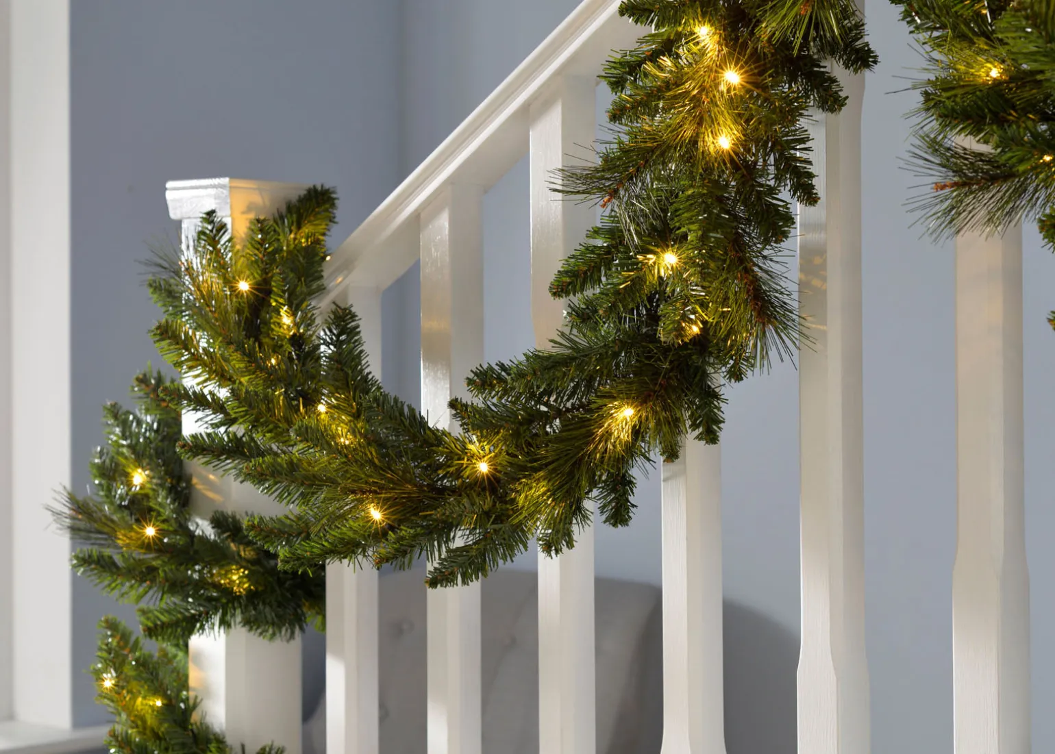 Pre-Lit Multi-Function Garland, 12 Ft