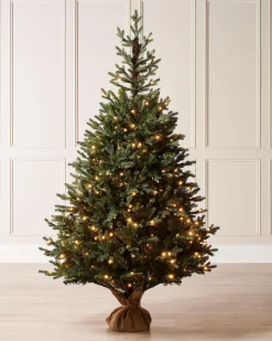 Pre-Lit Norway Spruce Potted Christmas Tree, 6 Ft